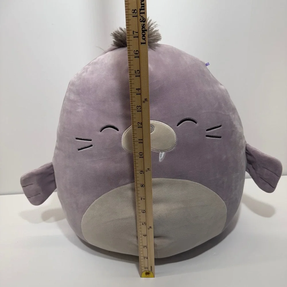 Squishmallows Bruce the Walrus 16 Inch Purple Plush Stuffed Animal Toy Kellytoy